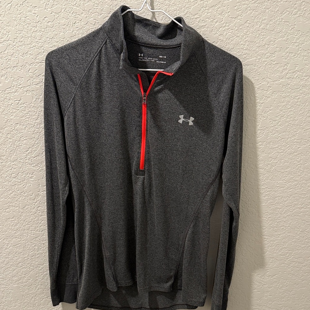 Under Armour Charcoal and Red Pullover